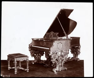 An Ornate Piano and Bench by the Webber Piano Co., New York, 1906